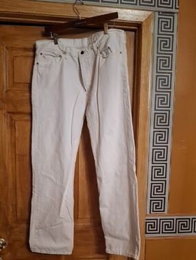 Classic Men's Straight Jeans in White